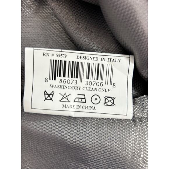 Caravelli Italy Leo Suit Vest Size 52L 48W Light Gray Polyester Formal Business - Picture 8 of 12